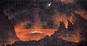 Jules Tavernier Volcano at Night France oil painting artist